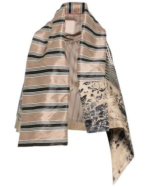 Antonio Marras Striped Floral-Print Gilet - White