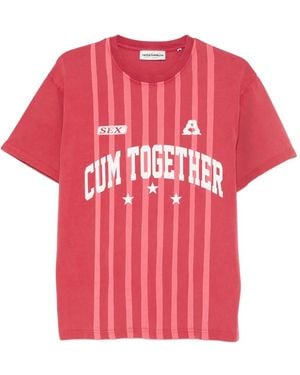 Carne Bollente Team Player Striped T-Shirt - Pink