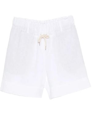 Eleventy Short À Fermeture Boutonnée - White