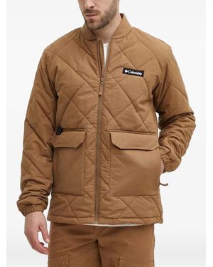 Columbia Rad Padded Diamond-Quilted Bomber Jacket - Brown