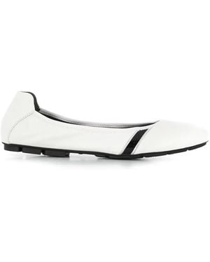 Hogan H511 Flat Ballerina Court Shoes - White