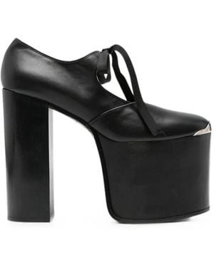Enfants Riches Deprimes Round-Toe Lace-Up Pumps - Black
