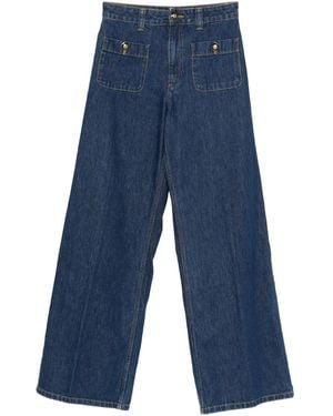 Sandro Jean À Poches Plaquées - Bleu