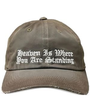 ALEXANDER DIGENOVA Distressed Embroidered Baseball Cap - Grey