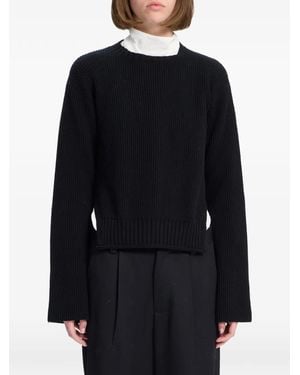 Ann Demeulemeester Cashmere Ribbed-Knit Jumper - Black