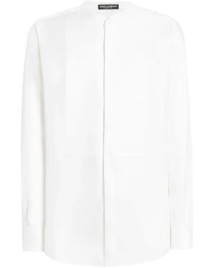 Dolce & Gabbana Silk Twill Martini Shirt - White