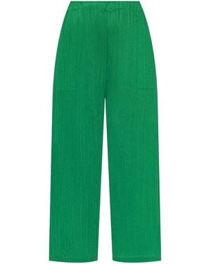 Pleats Please Issey Miyake Pleated Trousers - Green