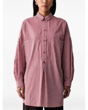 Sessun Fontella Striped Button-Down Mini Dress - Pink