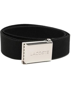 Lacoste Engraved Buckle Belt - Black