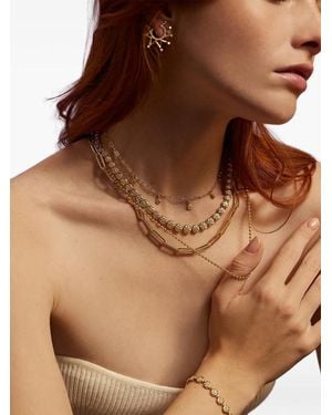 Sorellina Diamond Starburst Crescent Earrings - Brown