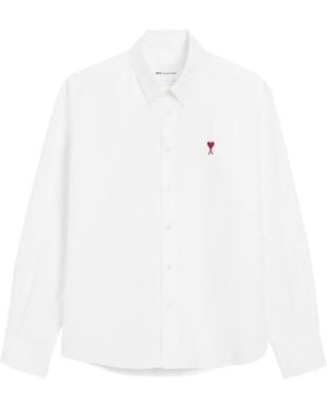 Ami Paris De Coeur Cotton Shirt - White