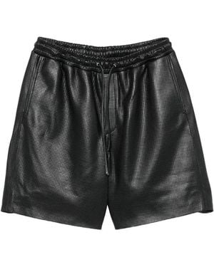 Arma Leather Deck Shorts - Black