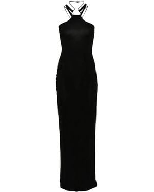 Nensi Dojaka Multi-strap Maxi Dress - Black