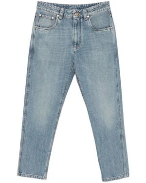 Brunello Cucinelli Logo-Patch Jeans - Blue
