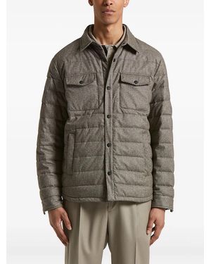 Peserico Jacke Mit Hahnentrittmuster - Grau