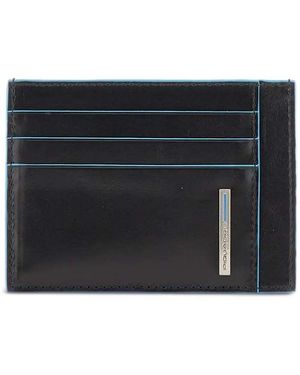 Piquadro Kartenetui Mit Logo-Schild - Schwarz