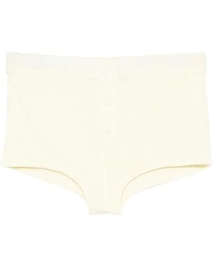 Entire studios Booty Buttoned Mini Shorts - Natural
