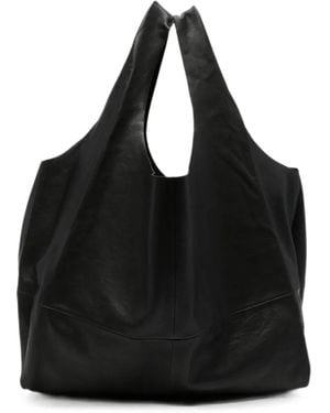 Cortana Xl U Slouchy Shopper Tote Bag - Black
