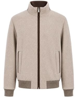 Paul & Shark Zip-Up Cashmere Jacket - Natural