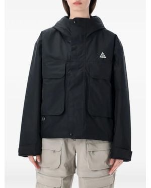 Nike Hooded Flap-Pocket Jacket - Black