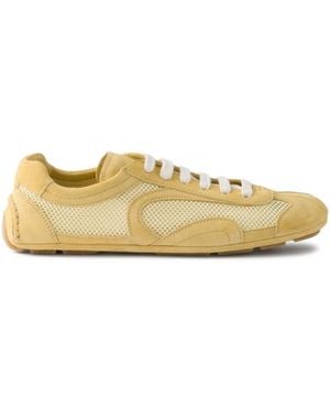 Prada Re-Edition Suede Mesh Trainers - Metallic