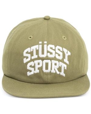 Stussy Logo-Detail Baseball Cap - Green