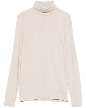 Majestic Filatures Turtleneck Long-Sleeve Top - White