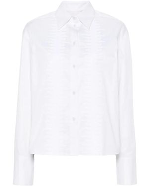 Genny Sequin-Embellished Poplin Shirt - White