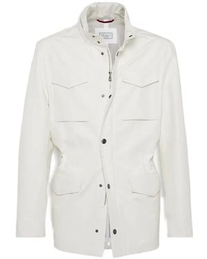 Brunello Cucinelli Four-Pockets Field Jacket - White