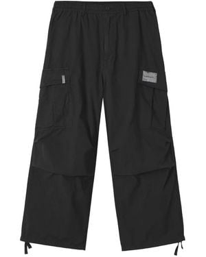 FIVE CM Logo-Patch Cargo Trousers - Black