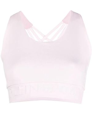 Philipp Plein Crossover-Strap Sports Bra - Pink