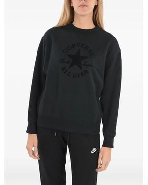 Converse Logo-Print Sweatshirt - Black