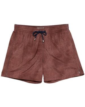 Canali Badeshorts mit Kordelzug - Lila