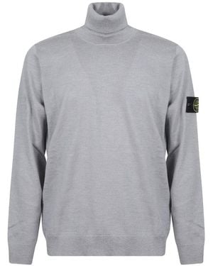 Stone Island 5100025 Leichter Rws Wollpullover - Grau