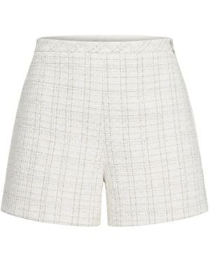 Guess Bouclé Tweed Shorts - White