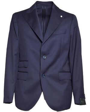 Brando Single-Breasted Blazer - Blue