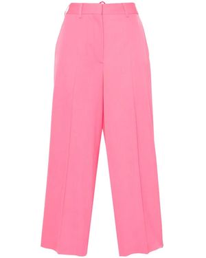 Stella McCartney Wool Cropped Tailored Trousers - Pink