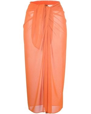 Fisico Draped Tie Sarong - Orange
