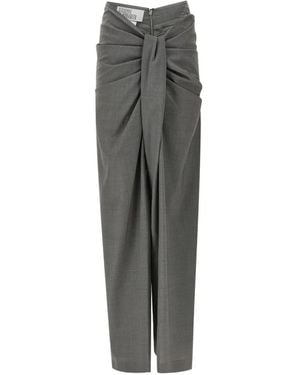 GIUSEPPE DI MORABITO Draped Asymmetric Pants - Gray