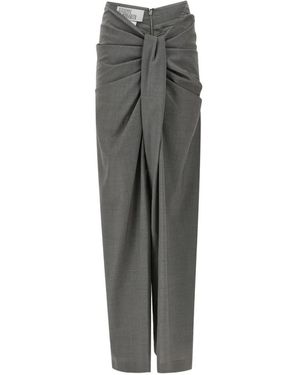 GIUSEPPE DI MORABITO Draped Asymmetric Trousers - Grey