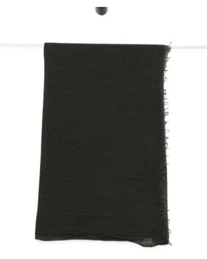 Destin Frayed-Detail Scarf - Black