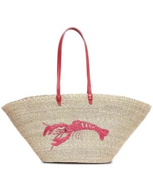 Poolside The Cape Lobster-Appliqué Tote Bag - Pink