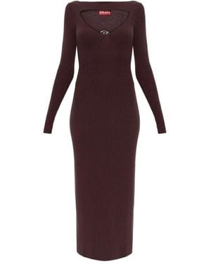 DIESEL Cutout Logo Dress - Purple