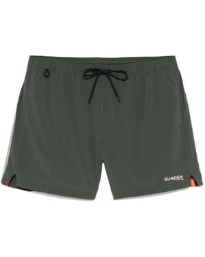 Sundek Badeshorts Aus Taft - Grün