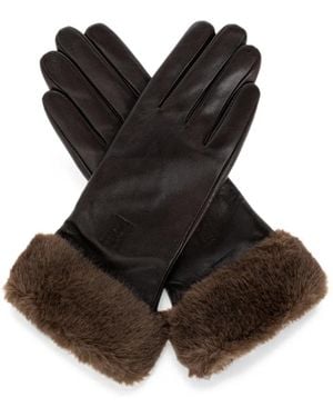 By Malene Birger Genna Shearling-Trimmed Gloves - Black