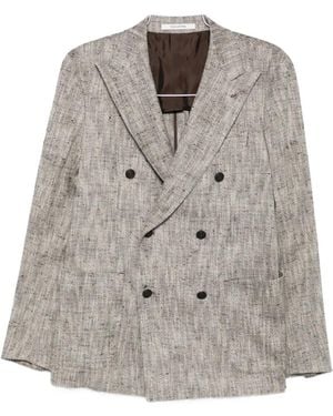 Tagliatore Vesuvio Double-Breasted Blazer - Grey