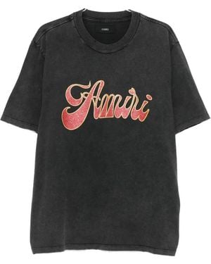 Amiri Logo-Print T-Shirt - Black