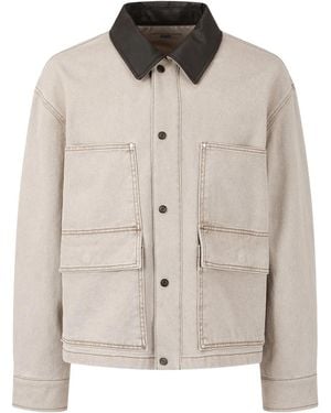 Studio Tomboy X Veste Boutonnée À Col Contrastant - Neutre