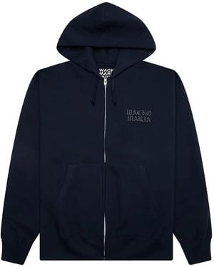 Wacko Maria Logo-Print Hoodie - Blue