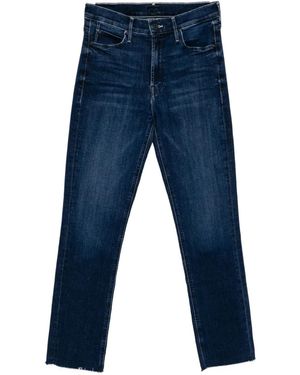Mother The Mid Rise Dazzler Ankle Fray Jeans - Blue